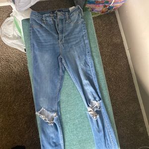 hollister jeans, both dark wash blue size 0R and 5L
